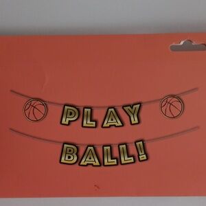 BASKETBALL PARTY BANNER - PLAY BALL!